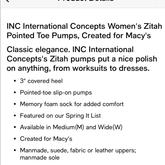 Inc shoes